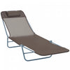 Chaise Longue D'exterieur Outsunny, Chaise Pliante Reglable Inclinable, Marron