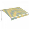 Outsunny Auvent Retractable 10' X 6.5' Avec Lumieres Led, Uv40+, Jaune/gris