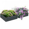 Outsunny Jardiniere Surelevee Jardiniere Surelevee Pour Fleurs Lot De 2 Gris