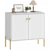 HOMCOM Buffet avec Portes Cannelees, Buffet Moderne de 32\", Blanc