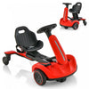 6v Karts De Drift, Voiture Karts Electrique Pour Enfants, Avec 5 Roues, Siege Reglable, Effets Sonores&klaxon, Jouet Voiture Enfants Avec Fonction De Derive, Pour 3-8 Ans, Charge 25 Kg, Rouge/rose/noir