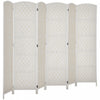 HOMCOM Paravent 6 Panneaux Pliable pour Interieur et Decoration de Maison