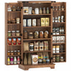 HOMCOM Armoire de cuisine avec etageres reglables, marron