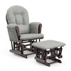 Storkcraft Hoop Fauteuil bercant et pouf - Espresso avec gris clair