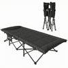 Outsunny Lit de Camping pour Adultes avec Coussin Rembourre, Noir