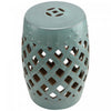 Outsunny Tabouret de Jardin Exterieur en Ceramique 33 x 45 cm, Bleu