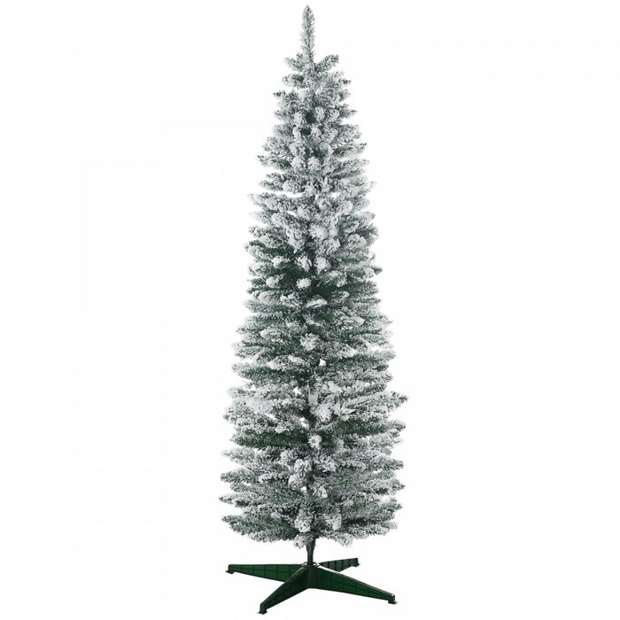 Homcom Sapin De Noel Artificiel 6 Pi Avec 390 Branches Floquees De Neige