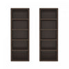 Bibliotheque ouverte moderne Rivington 28\" en noyer fonce - Lot de 2