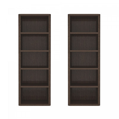 Rivington Modern 28" Open Bookcase in Dark Walnut - Set of 2 | Bibliotheque ouverte moderne Rivington 28" en noyer fonce - Lot de 2