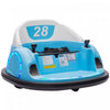Qaba Voiture Electrique Avec Rotation A 360 Degres 12v, Telecommande, Lumieres Led, Klaxon, Pour Les Enfants De 1,5 A 5 Ans, Bleu Clair