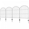 Outsunny Cloture de jardin 11,4', cloture en acier, lot de 4, noir