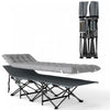 Outsunny Lit De Camping Pour Adultes Avec Matelas, Lit Pliant, Gris Clair