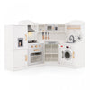 Costway Corner Play Kitchen Baby Kitchen Playset Avec Capuchon De Gamme, Machine A Glace, Micro-ondes