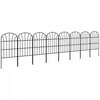 Outsunny Cloture en metal pour bordures de fleurs
