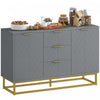 HOMCOM Meuble de Rangement 3 Tiroirs Buffet pour Salle a Manger, Salon