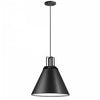Luminaire suspendu Sonus de Dainolite avec fini noir mat et 1 ampoule