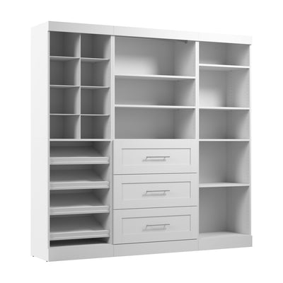 Bestar Pur 86 W Closet Organizer System - White|Système d’organisateur de garde-robe Pur de Bestar de 86 po (L) - blanc
