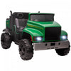 Aosom Tracteur A Deux Places Pour Enfants Avec Seau Detachable, 12v Alimente Par Batterie, Vitesses, Lumieres Musiques, Roues De Suspension, Pour 37-72 Mois, Vert