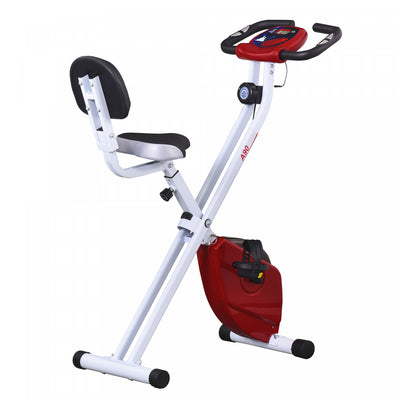 Soozier Foldable Exercise Bike With 8 Levels Of Magnetic Resistance, Indoor Stationary Bike, X Bike,|Soozier Velo D'exercice D'entrainement Vertical Pliable Avec 8 Niveaux De Resistance Magnetique Pour