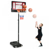 Panier De Basket Pour Enfants, Jouet De But De Basket Resistant Aux Intemperies Avec Hauteur Reglable De 132 A 250 Cm, Mini Panier De Basket Interieur Et Exterieur Pour Ecole, Gymnase, Allee