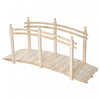 Outsunny Pont De Jardin Decoration Exterieure Pont De Bassin Passerelle En Bois Bois De Sapin Naturel