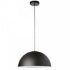 Petit luminaire suspendu Ofelia de Dainolite avec fini noir mat et blanc, et 1 ampoule