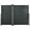 Outsunny Auvent Lateral Retractable Double 236\" X 63\" Ecran De Patio, Gris