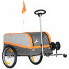 Aosom Remorque De Velo Et Chariot De Chariot, Chariot De Jardin Multi-usage Avec Coffre A Bagages, Grandes Roues De 40,6 Cm A Degagement Rapide, Reflecteurs De Securite, Attelage Et Poignee