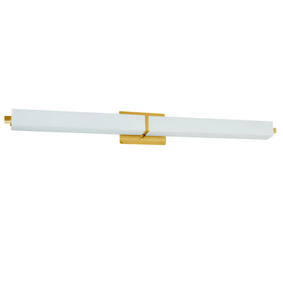 Dainolite Vonte Vanity Light 51w Aged Brass White Glass Lamp|Lumière de coiffeuse Vonte de Dainolite en verre blanc, avec fini laiton vieilli et ampoule de 51 W