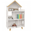 Qaba Meuble De Rangement Pour Jouets, Bibliotheque Pour Enfants A 3 Niveaux Pour Salle De Jeux, Chambre D'enfant, Creche, Jardin D'enfants, Blanc