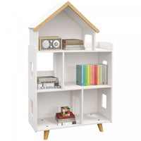 Qaba Meuble De Rangement Pour Jouets, Bibliotheque Pour Enfants A 3 Niveaux Pour Salle De Jeux, Cham