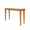 Console rustique en bois Martha 120 cm avec bordure perlee decorative - brune