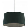 Luminaire suspendu Ramira de Dainolite avec abat-jour à ruban noir, fini noir mat et 1 ampoule incandescente