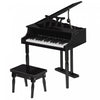 Homcom Moderne Enfants Piano 30 Touches Ensemble De 2 Mini Jouet Pour Enfant Piano A Queue Avec Pupitre Et Banc, Meilleurs Cadeaux Noir