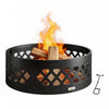 Brasero exterieur Outsunny, anneau de feu portable sans fond avec tison, noir