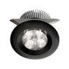 Luminaire cylindrique à encastrer Mpled de Dainolite à intensité variable, avec fini noir et ampoule de 8 W