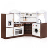 Coin Costway Jouer Cuisine Avec Four A Micro-ondes Glacier Pour Enfants 3 Ans + Jouet En Bois