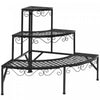 Presentoir Pour Plante 3 Niveaux, Etagere En Metal Pour Plantes, Grand Format, Presentoir Pour Exterieur Et Interieur, Pour Jardin/terrasse/balcon, Facile A Monter, Noir