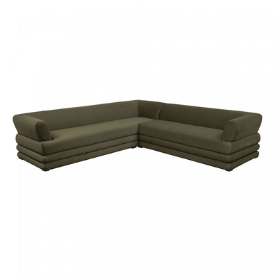 Royal Contemporary Modern 2-Piece Sectional in Green | Canape d’angle moderne contemporain royal 2 pieces vert
