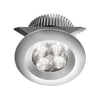 Luminaire cylindrique à encastrer Mpled de Dainolite à intensité variable, avec fini aluminium et ampoule de 8 W