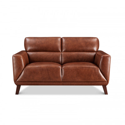 Hydeline Jake Leather Loveseat - Brown | Hydeline Jake Causeuse en cuir – Brun