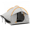 Outsunny Tente De Camping Pour Voiture Avec 3 Portes, Gris Et Orange