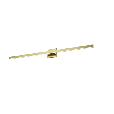Dainolite Arandel Vanity Light 4"d 24w LED Aged Brass White Acrylic Diffuser Lamp|Lumière de coiffeuse Arandel de Dainolite de 4 po de diamètre en acrylique blanc qui diffuse la lumière, avec fini laiton vieilli et ampoule à DEL de 24 W