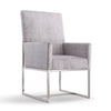 Chaise de salle à manger sans accoudoirs Element de Manhattan Comfort en velours - acier