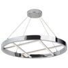 Lustre Dante de Dainolite en silicone blanc qui diffuse la lumière, avec fini chromé poli et ampoule à DEL de 40 W