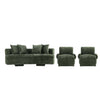 Ensemble canape 3 pieces Verandah style milieu du siecle en vert olive