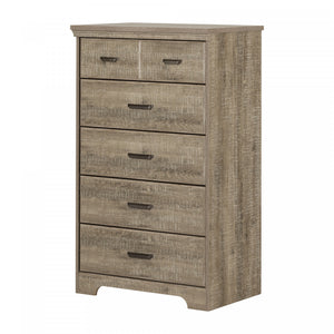 Versa Commode 5 Tiroirs - Chene Vieilli