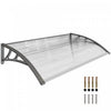 Outsunny Marquise fenetre et porte, abri solaire, transparent