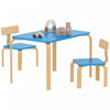 Qaba Ensemble Table et 2 Chaises pour Tout-Petits, Table et Chaises, Bleu