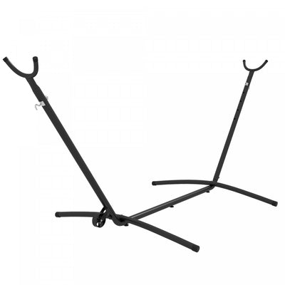 Outsunny Hammock Stand Only W/ Wheels, Adjustable Hammock Stand, Black|Outsunny Hamac Stand Only W/ Wheels, Hamac Stand Ajustable, Noir